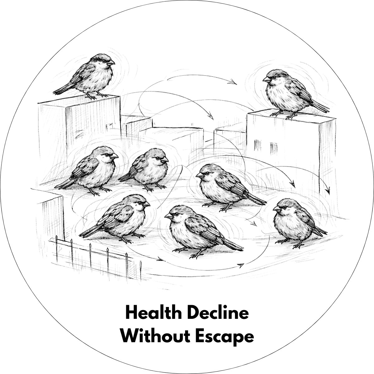 Health Decline Without Escape