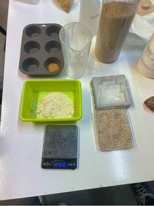 Resin casting samples